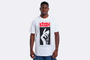 HUF Stax Snap Tee White